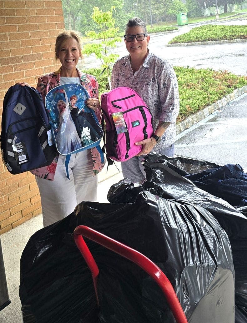 Pastor Jane McCready, left, with Pastor D. Porsch-Ortega of St. Paul's Lutheran Church in Jersey City.