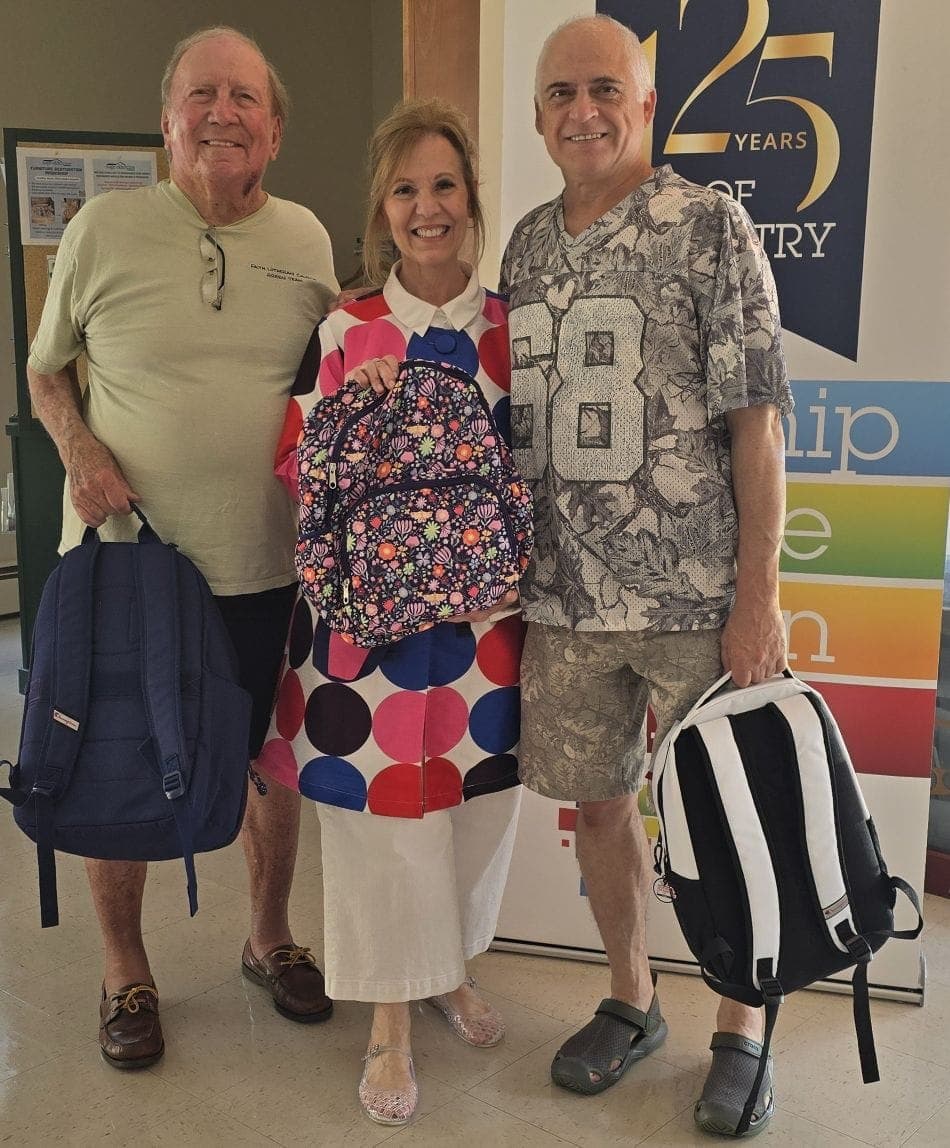 From left, Donald Treich, Pastor Jane McCready and Timothy Walls of St. Matthew's Lutheran Church in Jersey City.