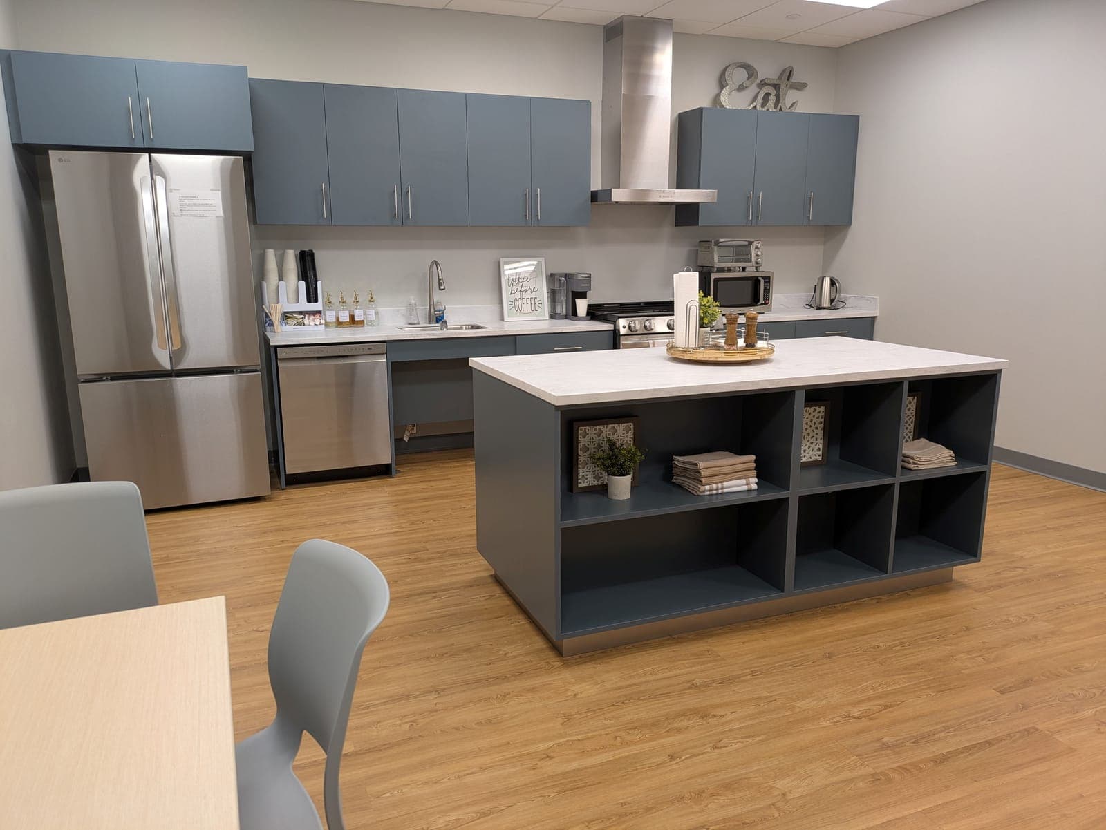 Training kitchens are among the new facility’s purpose-built spaces.