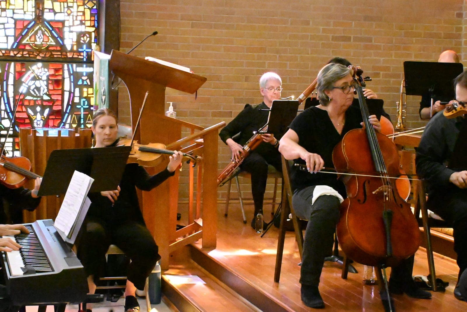 Instrumentalists perform with the Summit Chorale in New Providence.